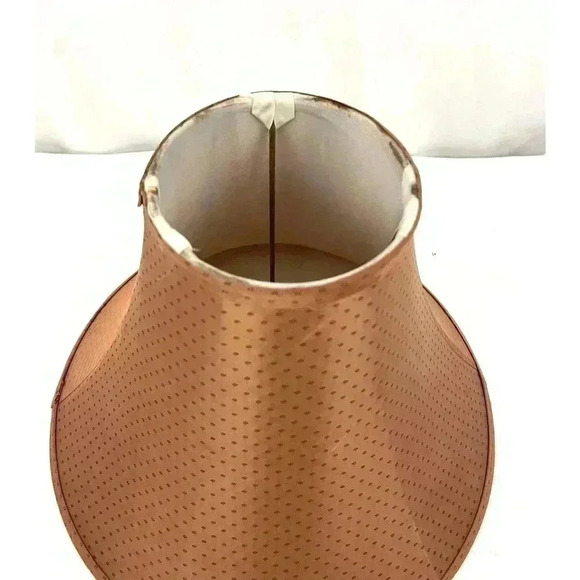 Brown Fabric Bell Shaped Lamp Shade 4"x11"x8.5" - Picture 2 of 9